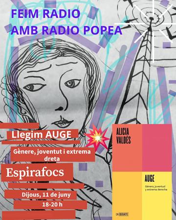 Radio Popea a la llibreria. Emissió en directe de la lectura de fragments de Auge, d'Alicia Valdés | 