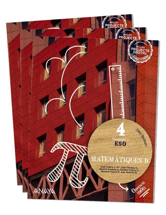 Matemàtiques B 4 | 9788414328316 | Colera Jiménez, José/Gaztelu Albero, Ignacio/Oliveira González, Mª José/Colera Cañas, Ramón/García P