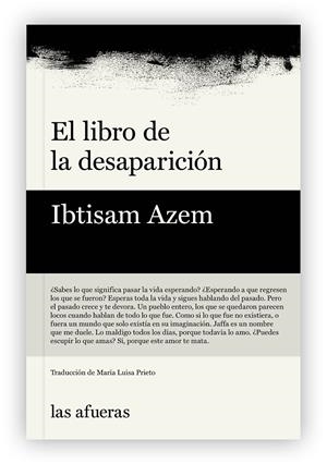 El libro de la desaparición | 9791399131123 | Ibtisam Azem