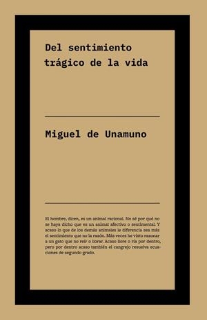 Del sentimiento trágico de la vida | 9791388115202 | de Unamuno, Miguel