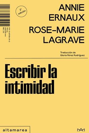 Escribir la intimidad | 9791387938390 | Ernaux, Annie/Lagrave, Rose-Marie